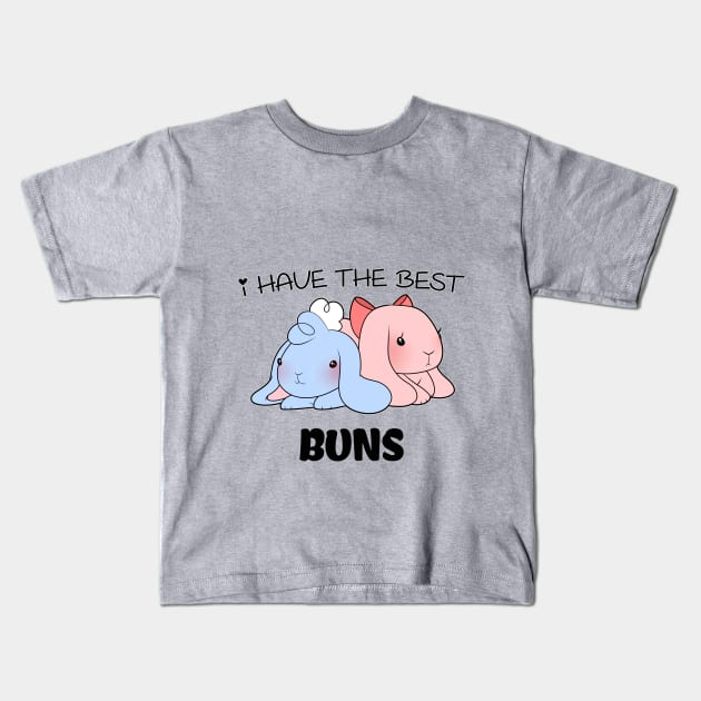 I have the best buns (pastel version) Kids T-Shirt by Bunanana